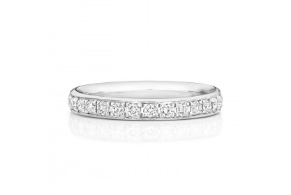 18ct White Gold Diamond Half-Eternity Ring